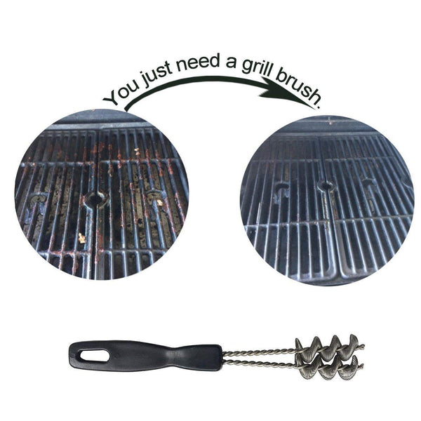 Mydracas Barbecue Grill Brush Stainless Steel BBQ Grill Cleaning Brush fit for Big Green Egg,Weber,Stainless Steel, Ceramic, Iron, Gas & Porcelain Barbecue Grates 7.5" Long Handle Cleaner - mydracas