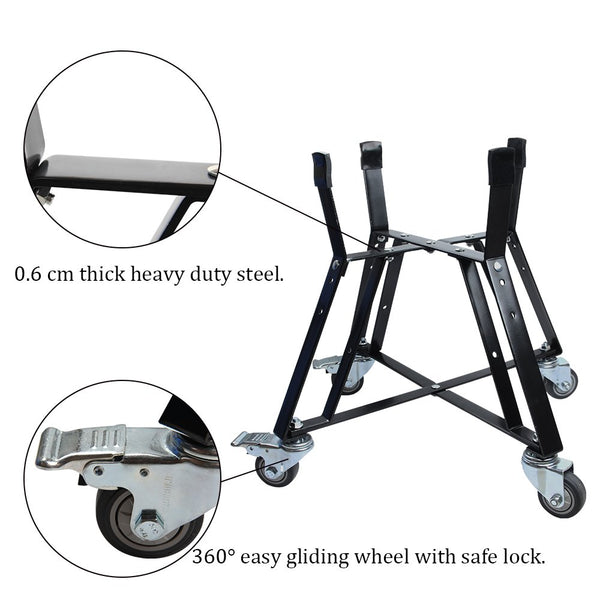 Dracarys Medium Big Green Egg Grill Table Nest Stand Rolling Cart,BBQ Grill Rolling Nest with Heavy Duty Locking Caster Wheels Powder Coated Steel Rolling Outdoor Cart for Medium Big Green Egg - mydracas