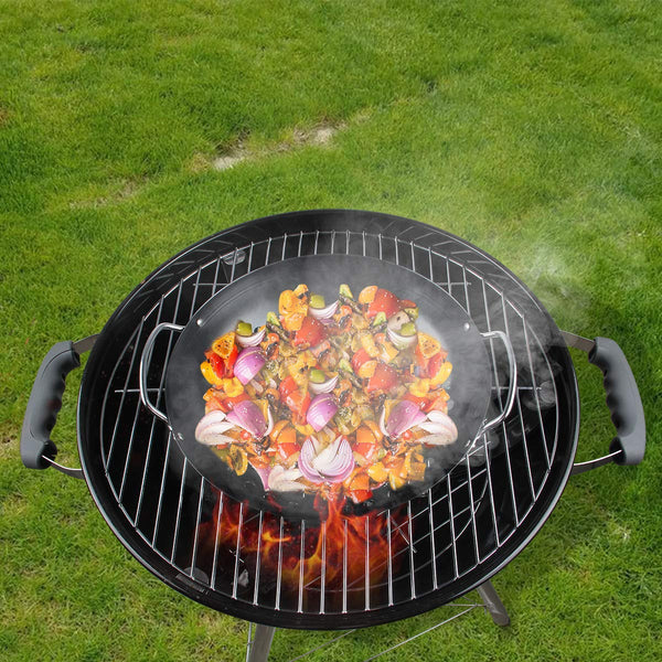 Round Grill Wok with Handle