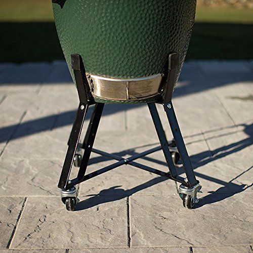 Dracarys Rolling Cart Nest for Small Big Green Egg with Heavy Duty Locking Caster Wheels Powder Coated Steel Rolling Outdoor Cart Kamado - mydracas